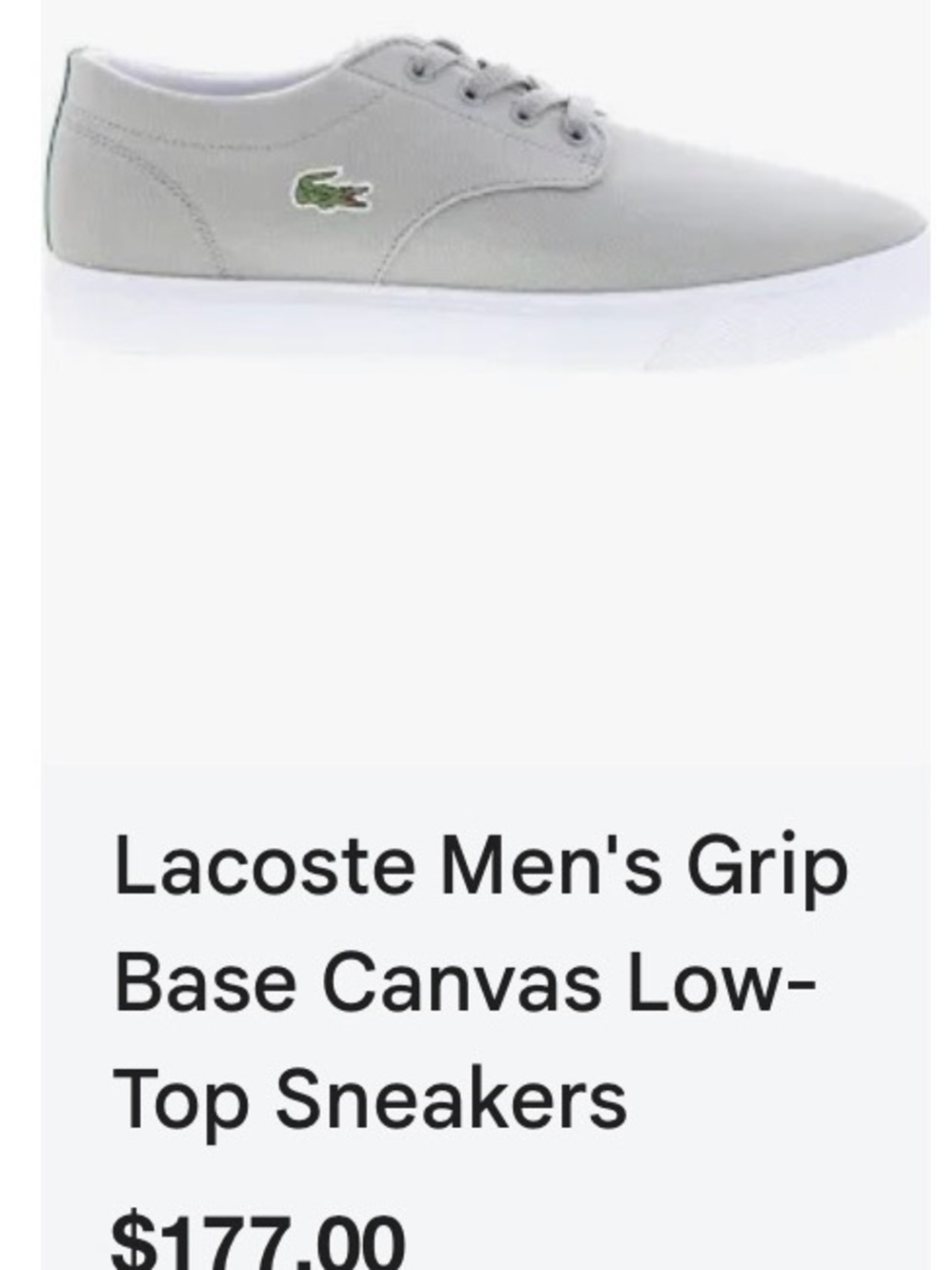 Lacoste Grip Base 224 Grey Mens Size 12 NWT

No Box